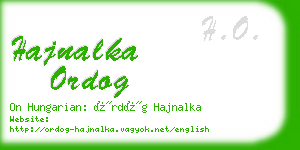 hajnalka ordog business card